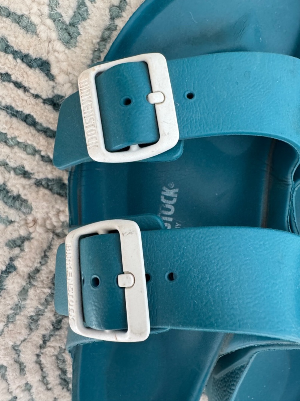 Birkenstock Arizona Turquoise EVA Regular Width Size 38 - Picture 4 of 6